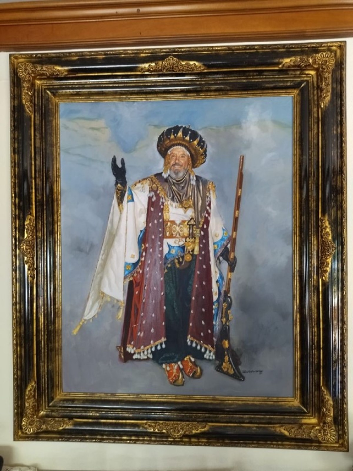 DONACIÓN DE UN RETRATO DE MIGUEL IBÁÑEZ GILABERT, CAPITÁN MORO 1990 DE LA FILÀ VERDES